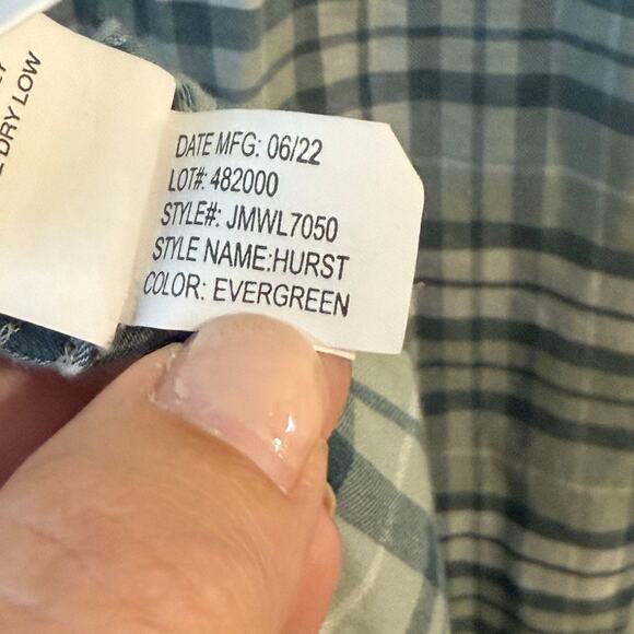 johnnie-O Hurst Hangin Out Surflannel Shirt Evergreen Size XL - Picture 5 of 9